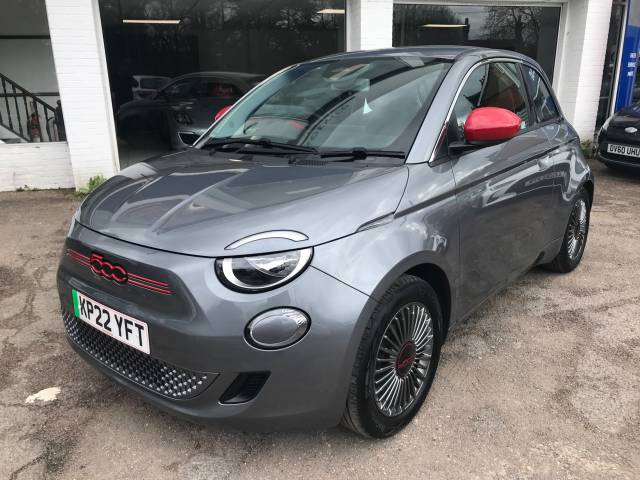 Fiat 500 0.0 87kW Red 42kWh 3dr Auto - FSH - Hatchback Electric Grey